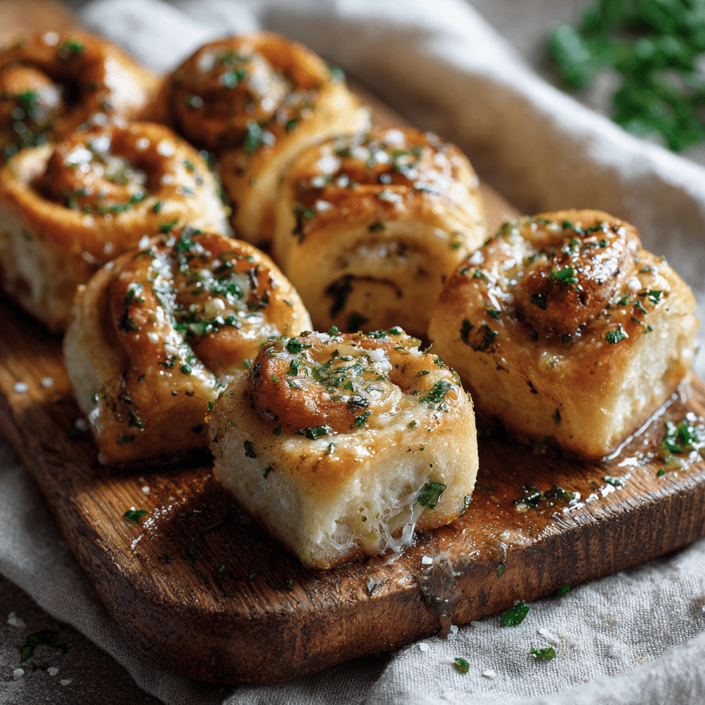 Garlic Butter Pizza Rolls Recipe