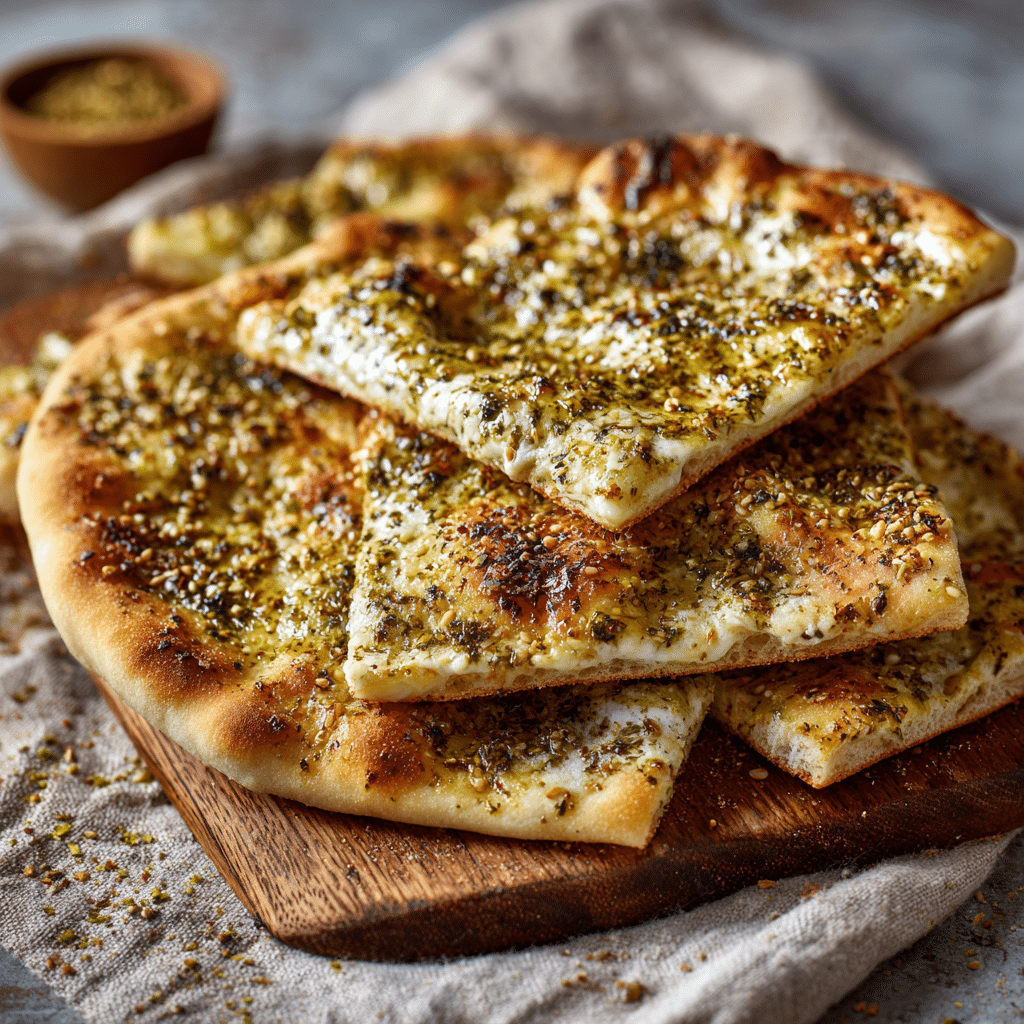 Zaatar Cheese Flatbread Recipe