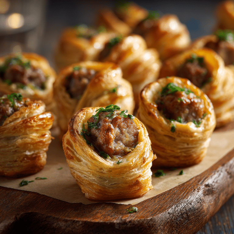 Mini Sausage Puff Pastry Bites Recipe