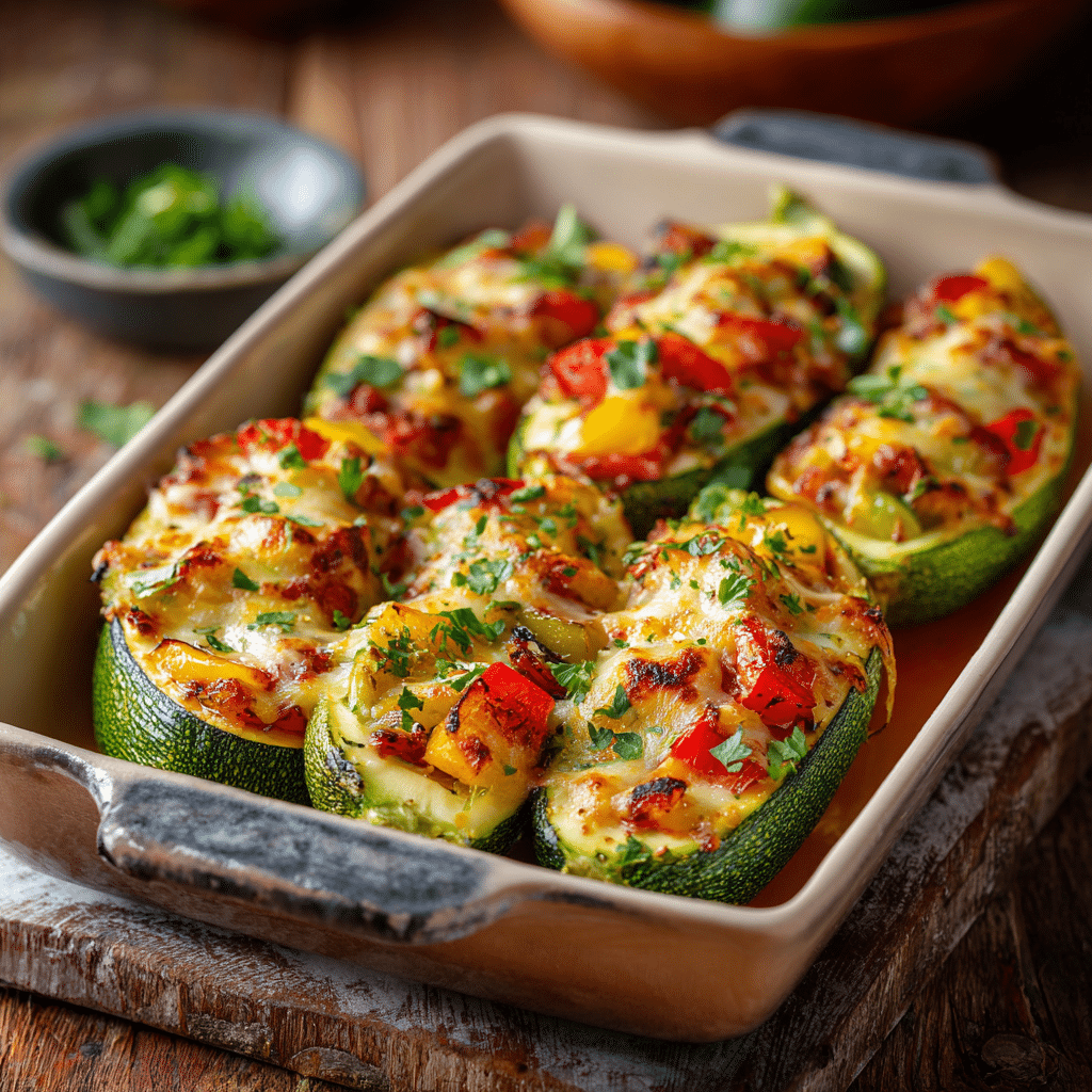 Oven-Baked Stuffed Zucchini Boats Recipe