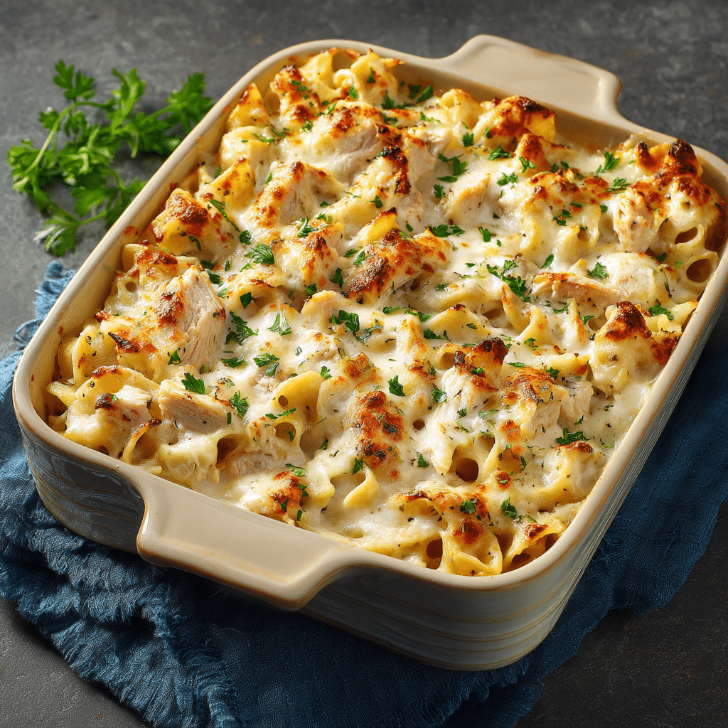 Baked Chicken Alfredo Pasta Recipe