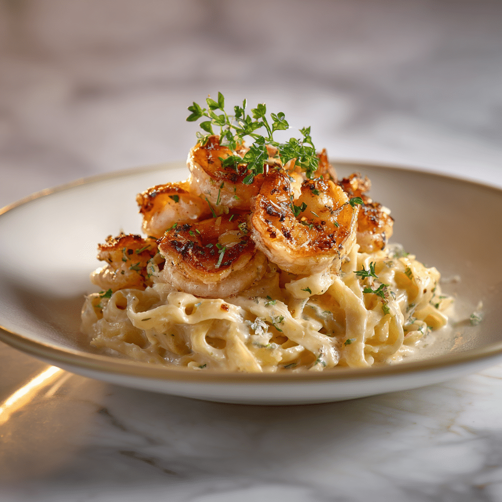 Creamy Garlic Shrimp Pasta Recipe