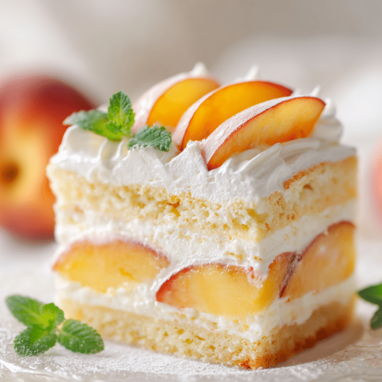 Peach Cream Cake Recipe