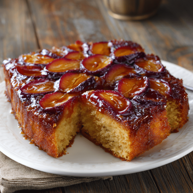 Plum Cinnamon Upside-Down Cake Recipe