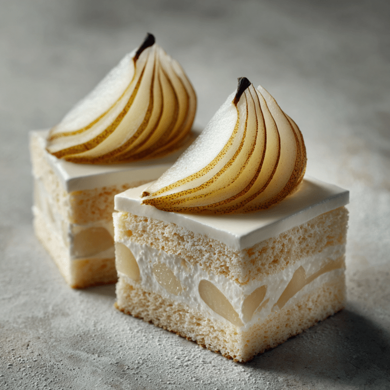Pear Vanilla Cream Cake Recipe
