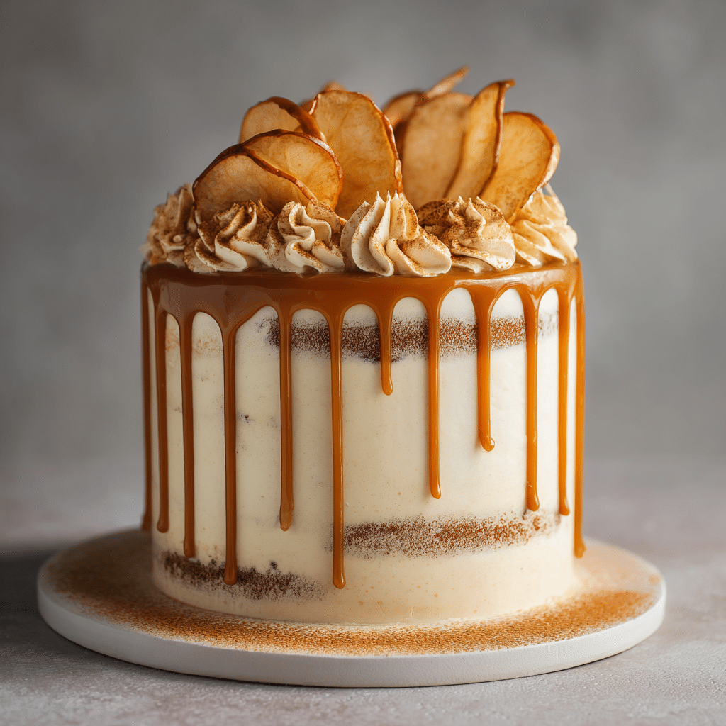 Apple Caramel Drip Cake Recipe