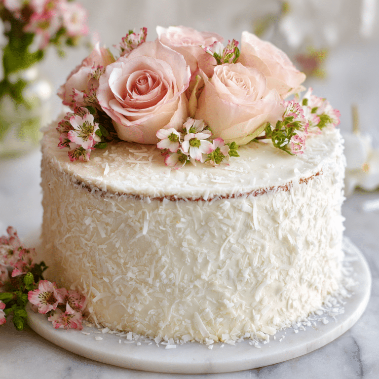 Coconut Rose Garden Cake Recipe