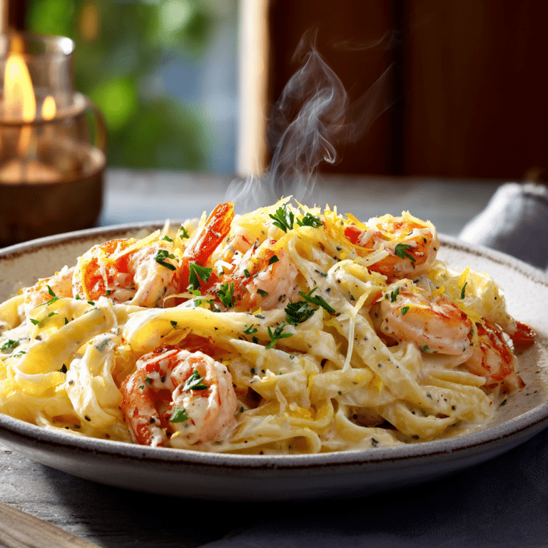 Creamy Garlic Shrimp Pasta Recipe