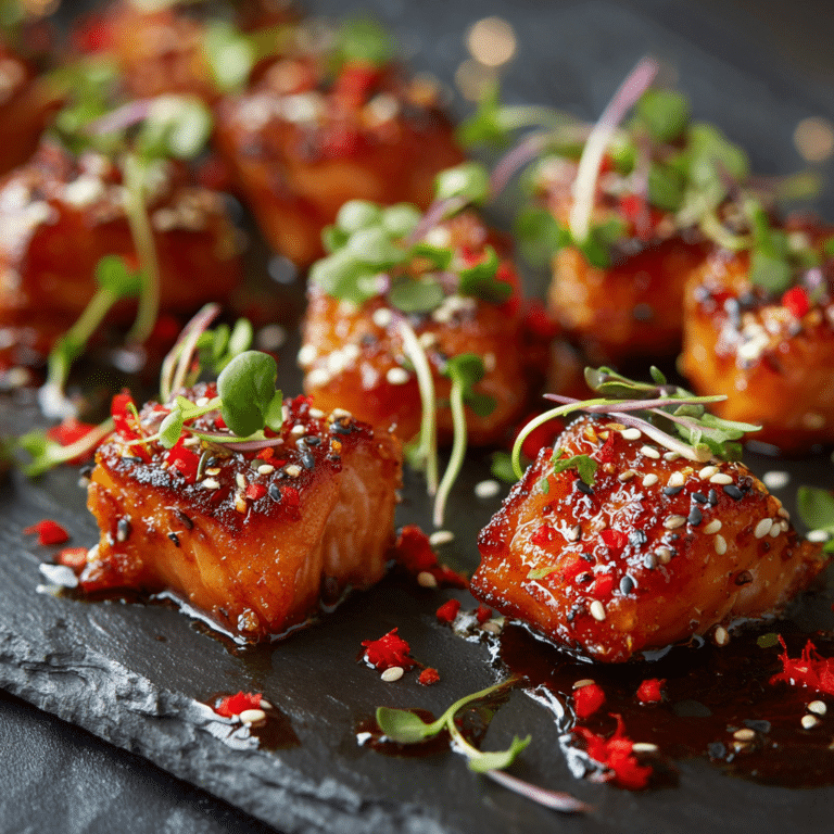 Spicy Honey Glazed Salmon Bites Recipe