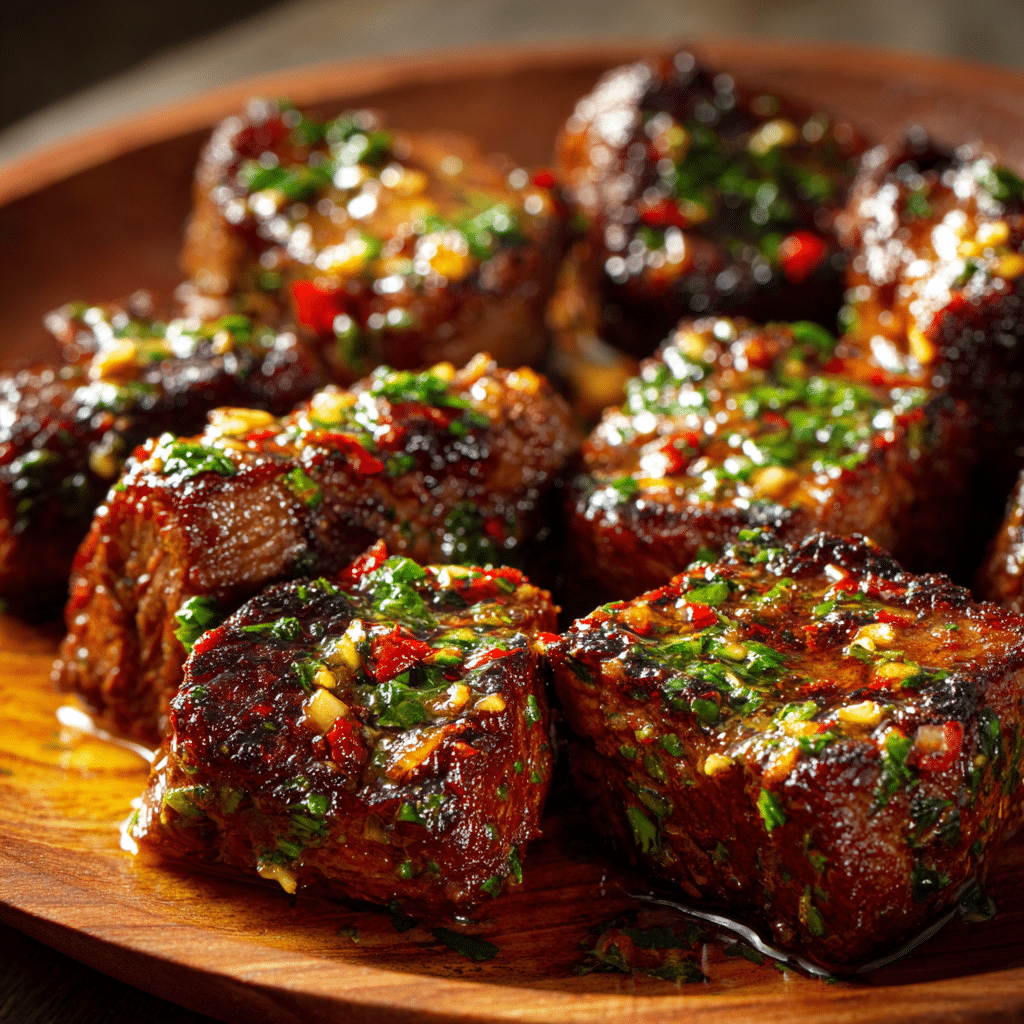 Chili Garlic Butter Steak Bites Recipe