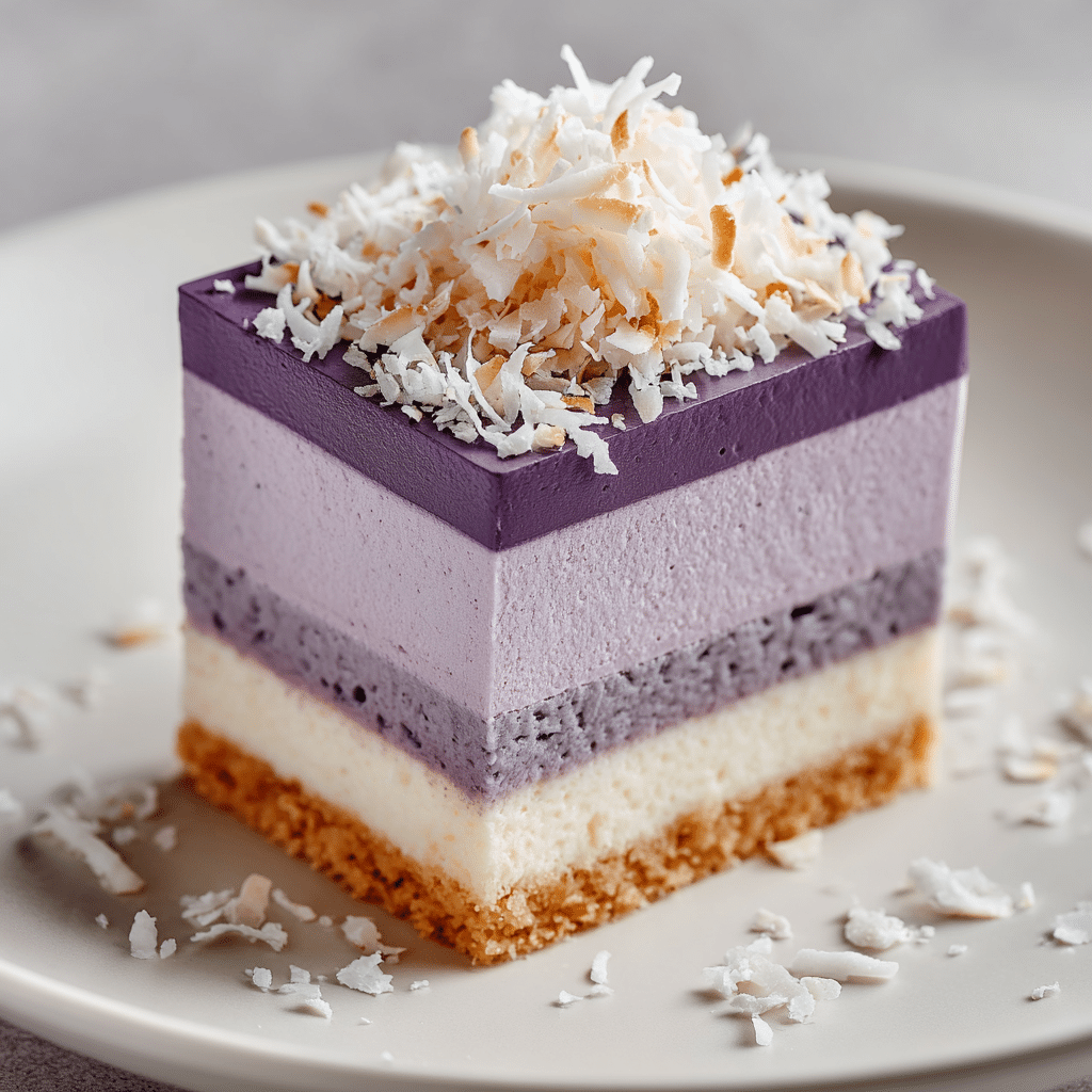 Taro Coconut Mousse Cake Recipe