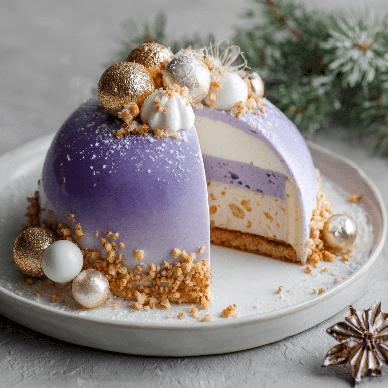 Taro White Chocolate Dome Cake Recipe