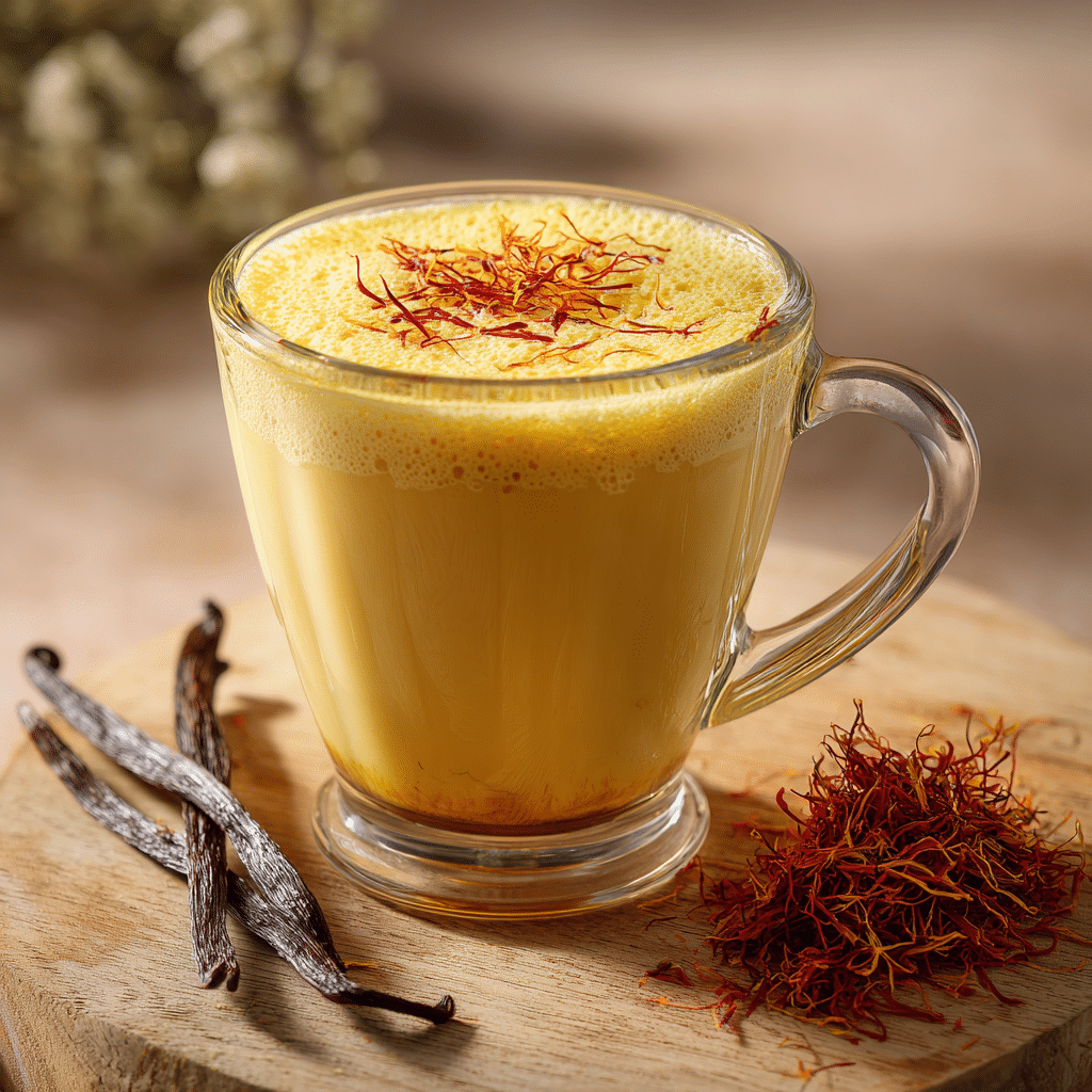 Saffron Vanilla Luxury Milk Tea Recipe