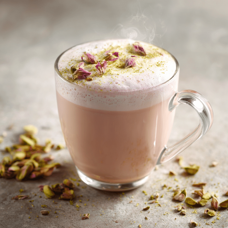 Rose Pistachio Silk Latte Recipe