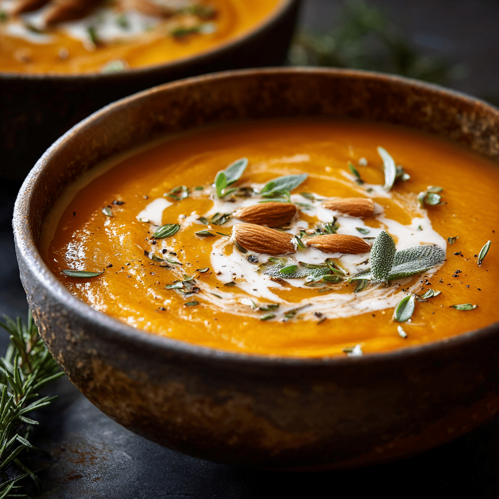 Creamy Pumpkin Soup with Herbs Recipe - Recipe Image