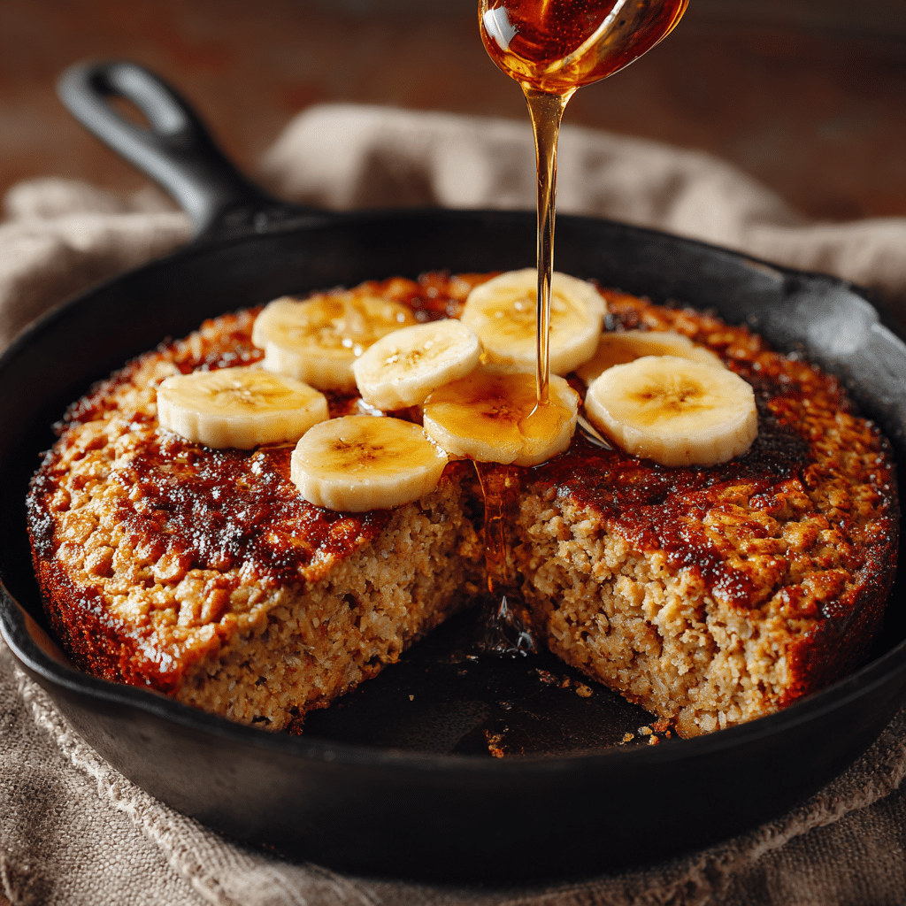 Soft Banana Oat Skillet Cake Recipe - Recipe Image