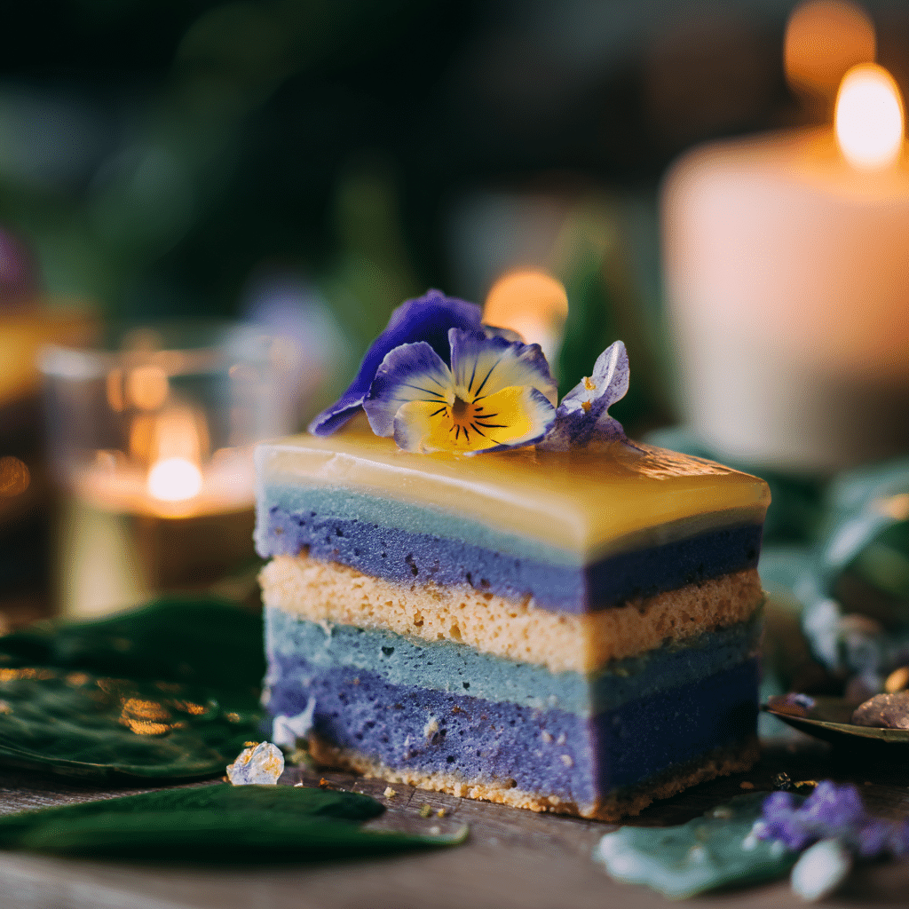 Butterfly Pea Lemon Cake Recipe - Recipe Image