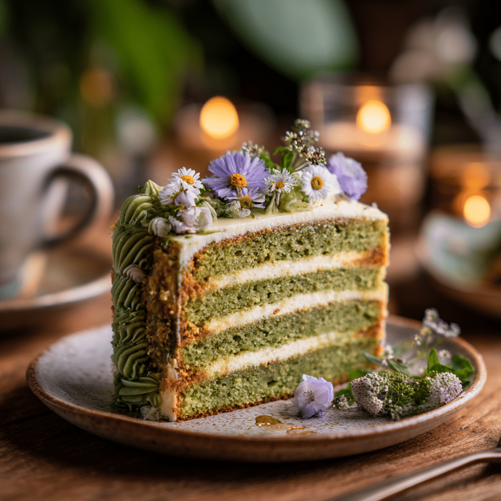 Spinach Vanilla Cake Recipe - Recipe Image