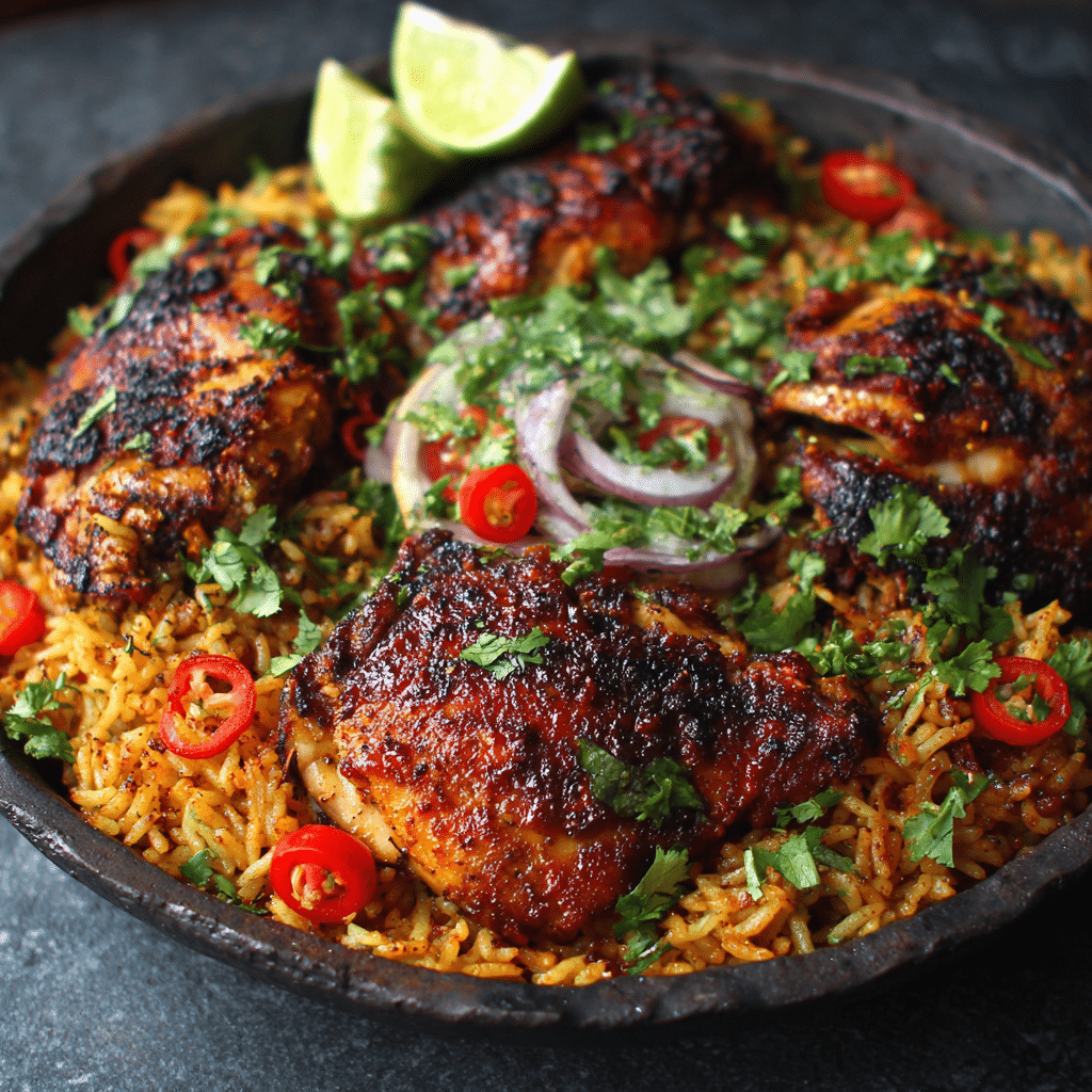 Spicy Peri-Peri Chicken Rice: Smoky & Fiery Fusion Recipe - Recipe Image