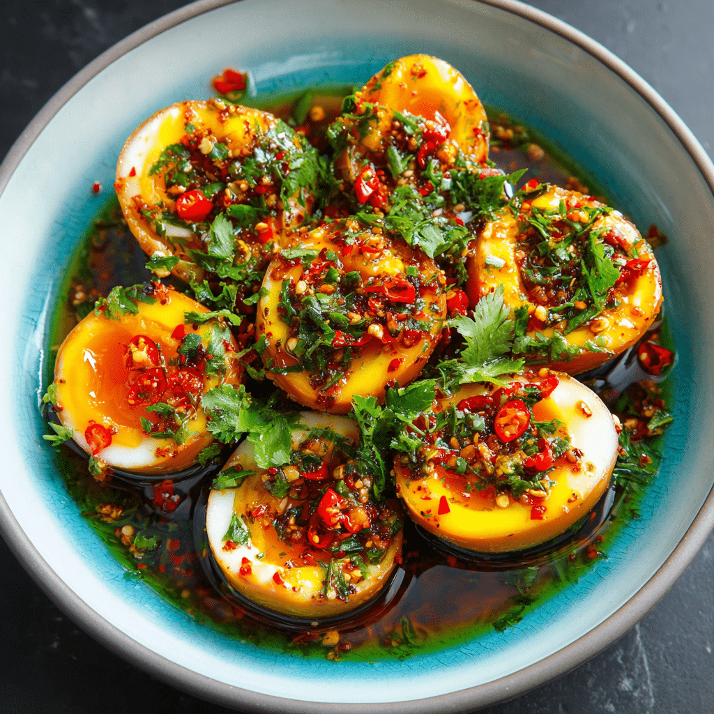 Thai Chili Oil Eggs: One Bite Explosion Recipe - Recipe Image