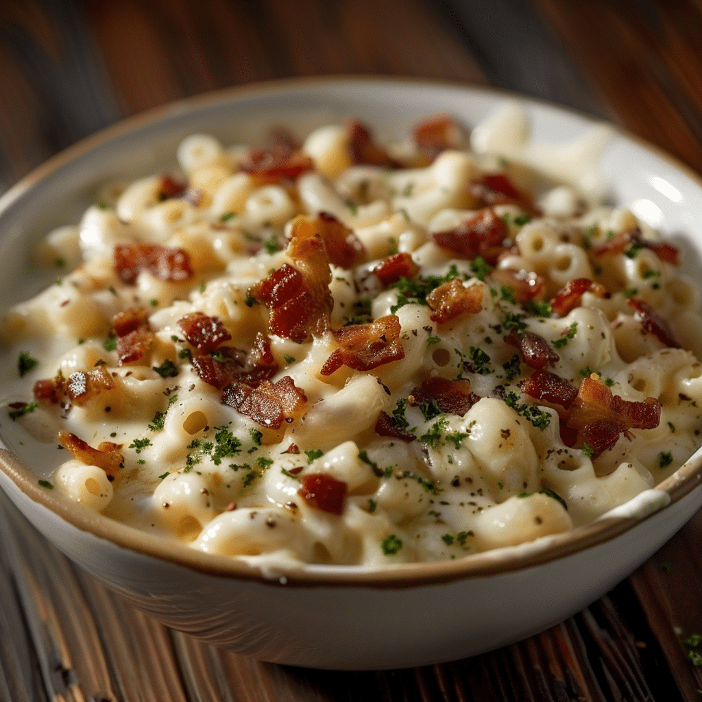 Creamy Slow Cooker Bacon Ranch Mac and Cheese Recipe - Recipe Image