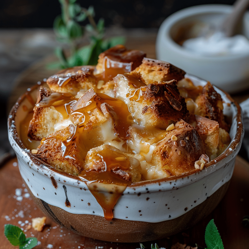 Slow Cooker Vanilla Caramel Bread Pudding Recipe - Recipe Image
