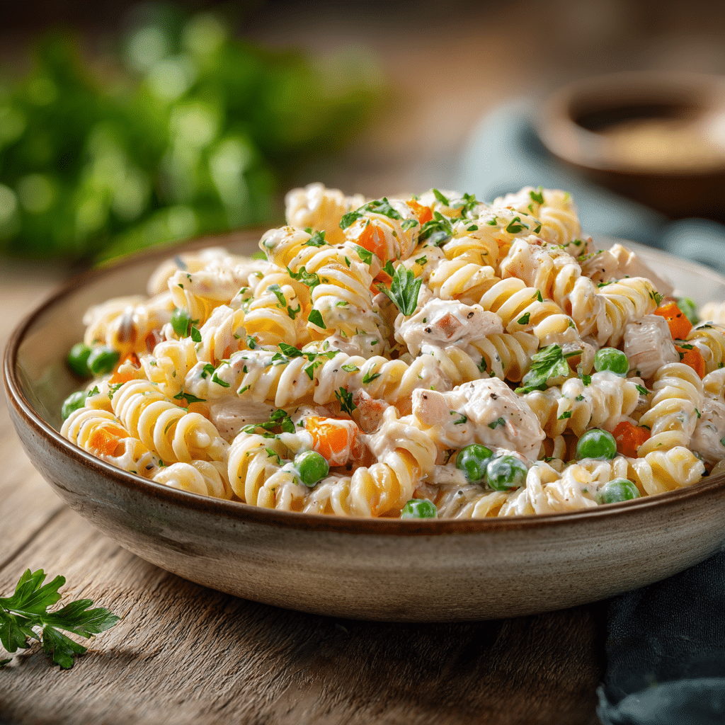 Creamy Chicken Pasta Salad Recipe - Recipe Image