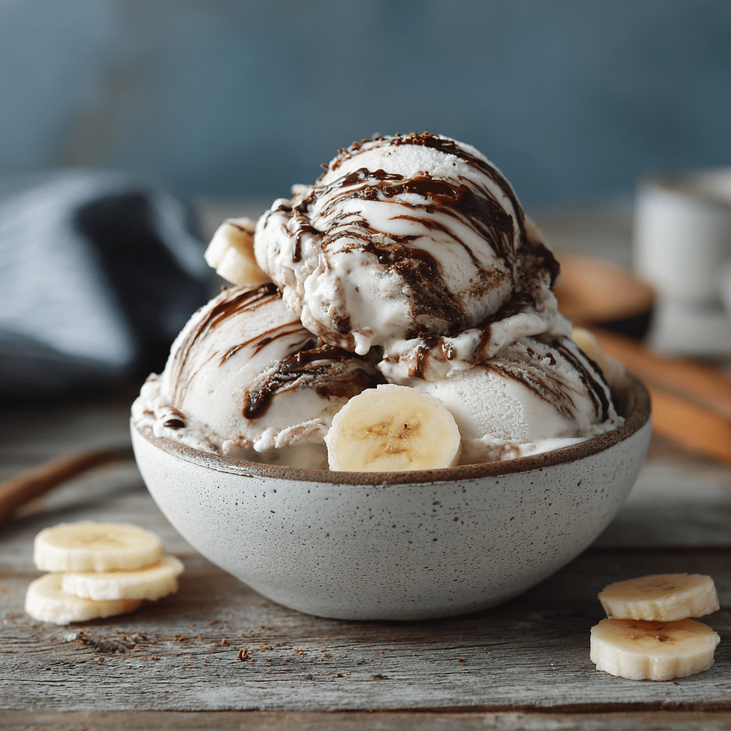 Chocolate Banana Ice Cream (No-Churn) Recipe - Recipe Image
