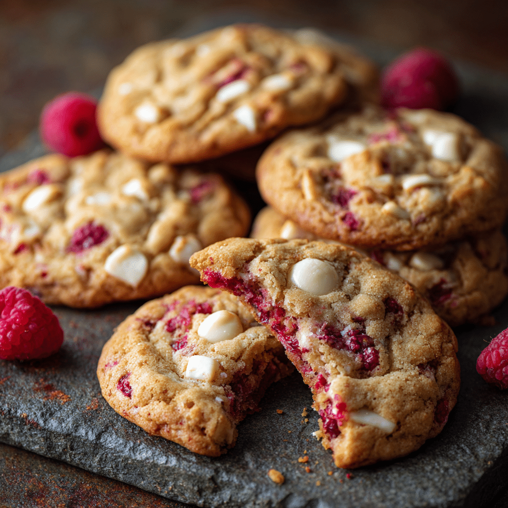 Raspberry White Chocolate Cookies Recipe - Recipe Image
