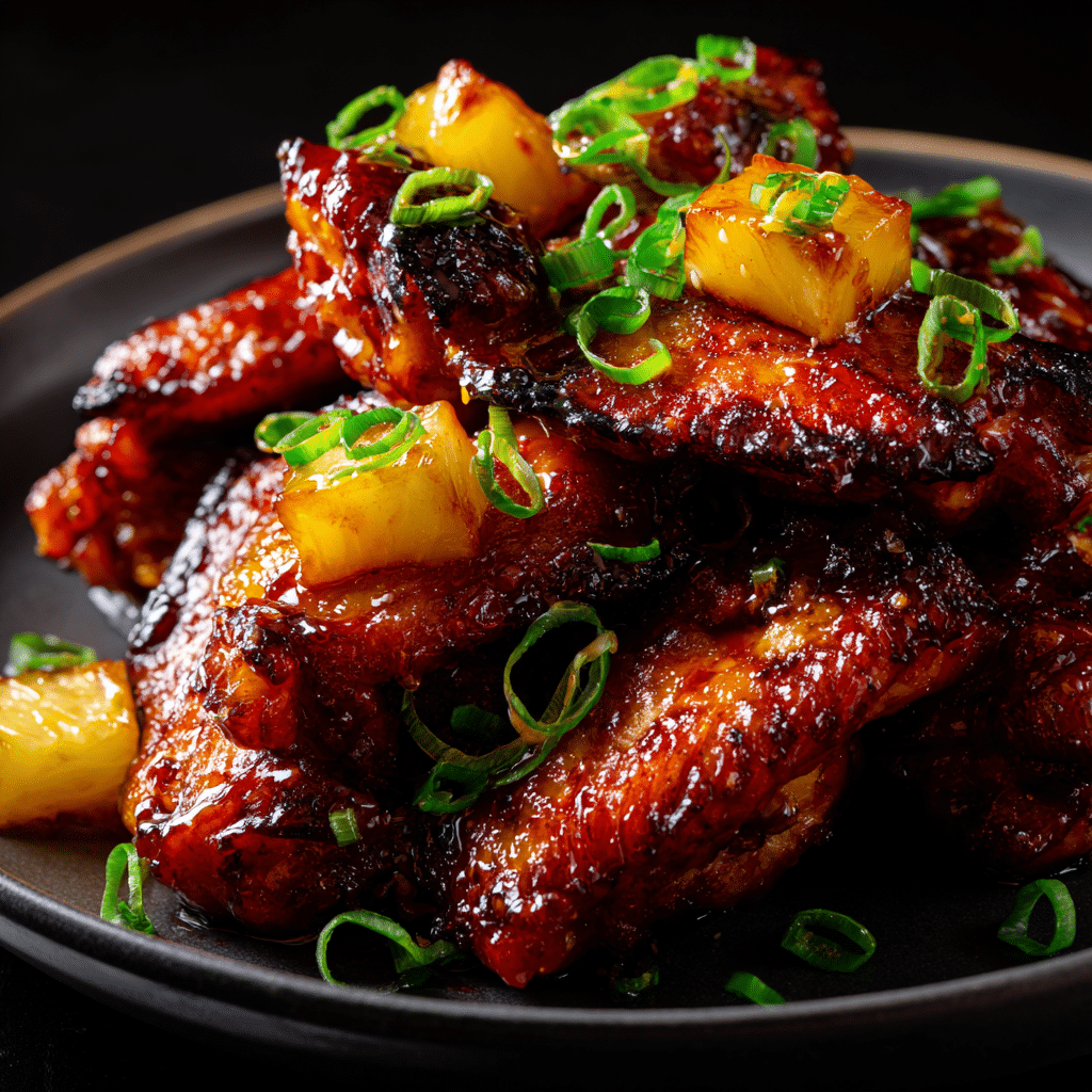 Sticky Pineapple-Teriyaki Chicken Wings in 3 Steps Recipe - Recipe Image