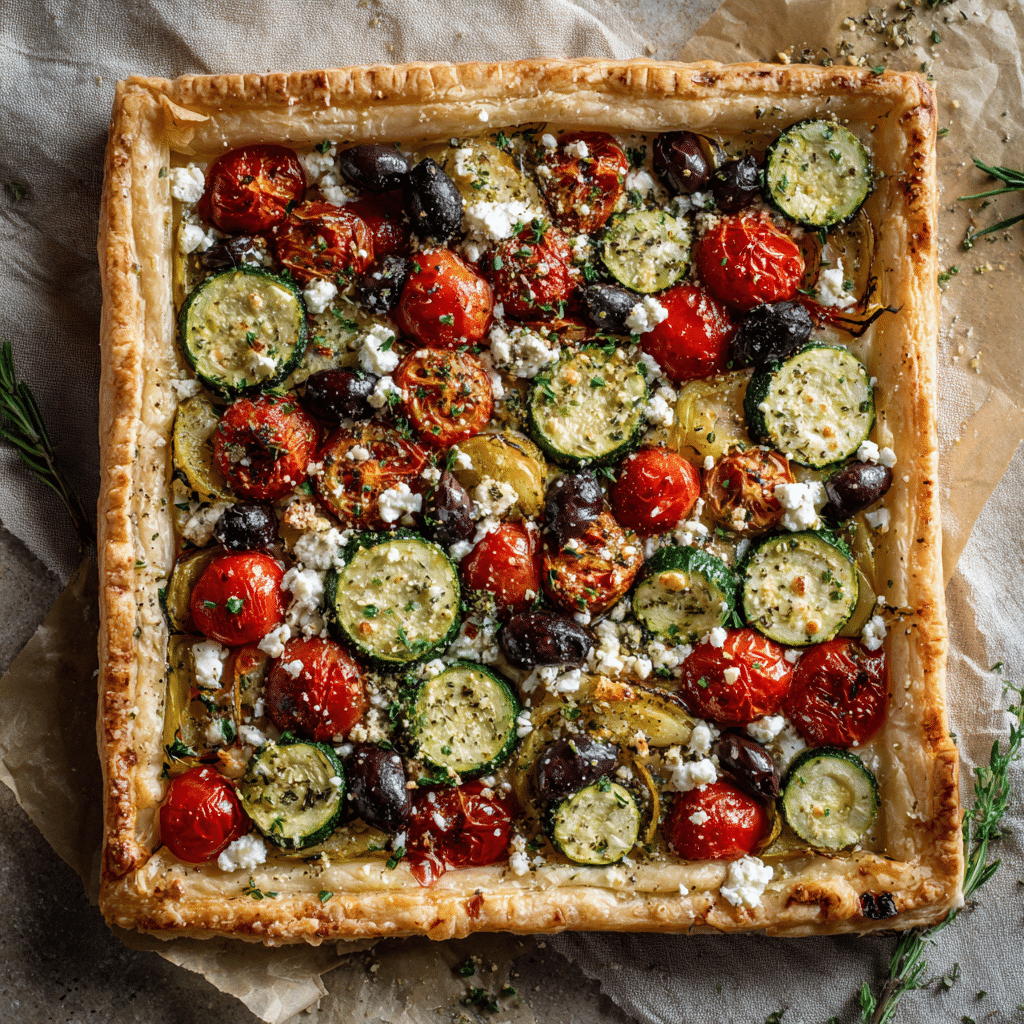 Mediterranean Savory Tart Recipe - Recipe Image