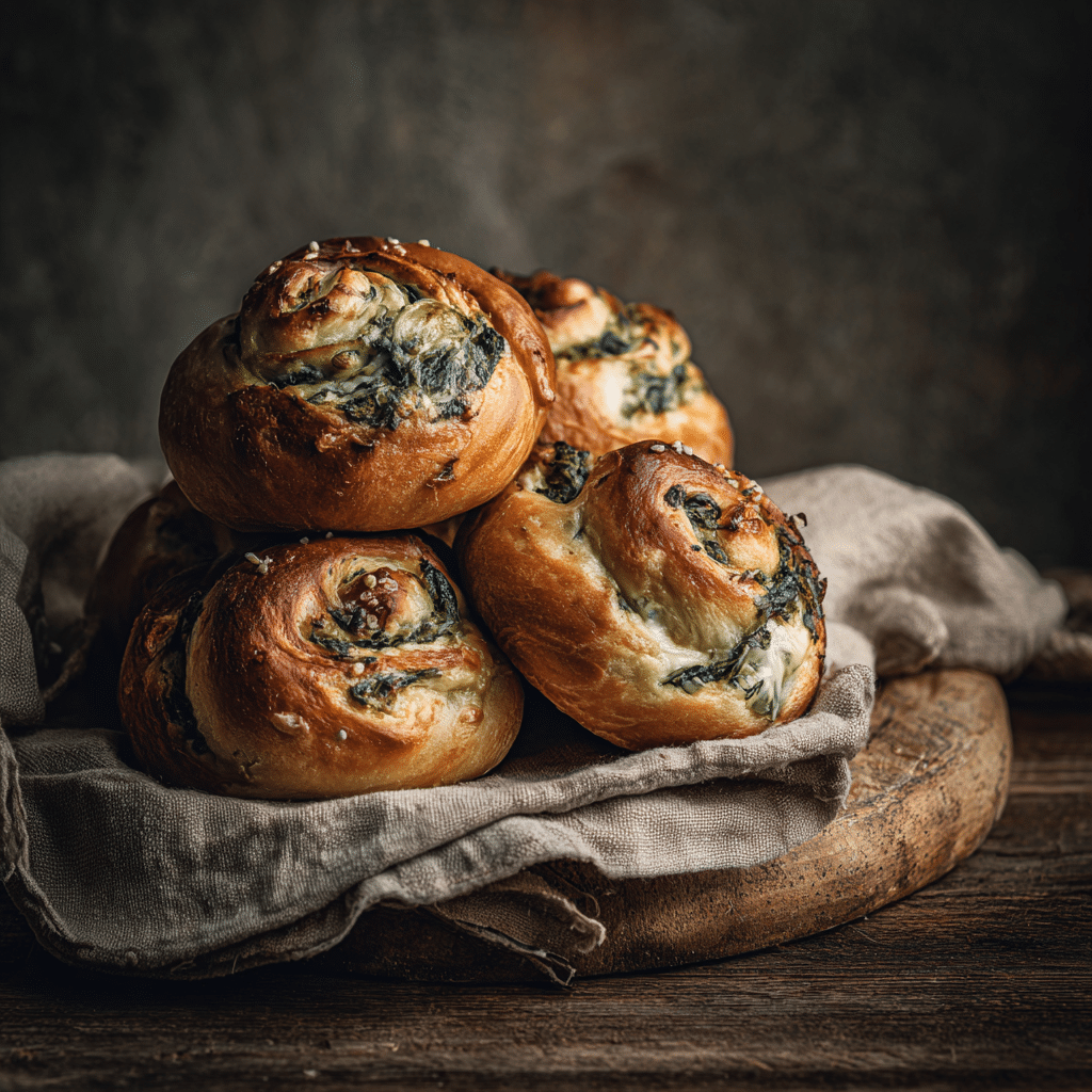 Cheesy Spinach Stuffed Rolls Recipe - Recipe Image