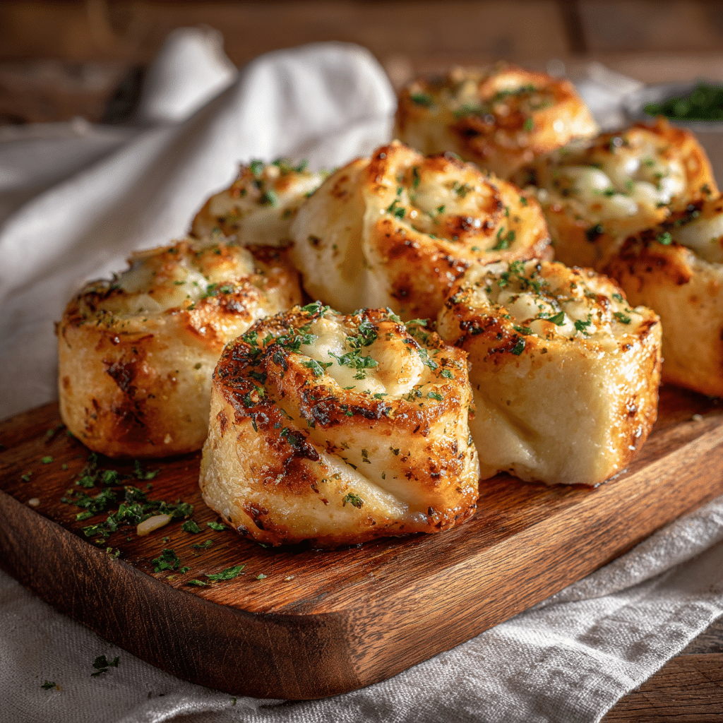 Garlic Butter Pizza Rolls Recipe - Recipe Image