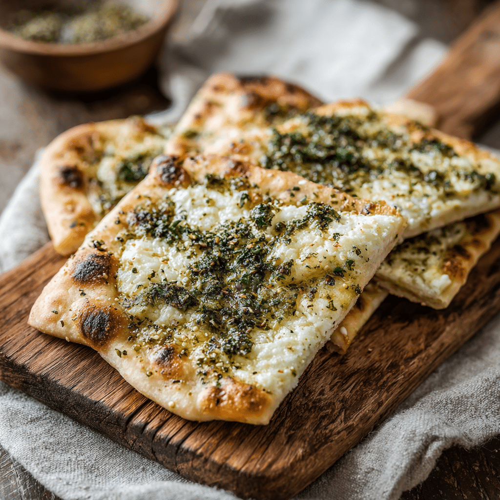 Zaatar Cheese Flatbread Recipe - Recipe Image