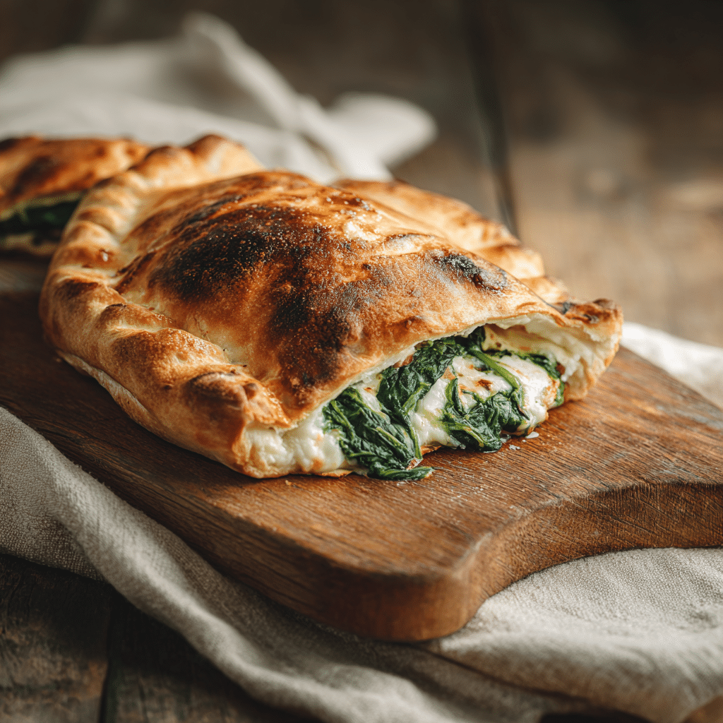 Spinach Ricotta Calzone Recipe - Recipe Image