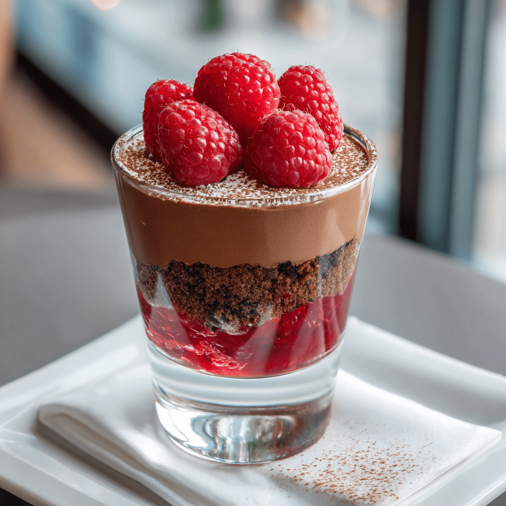 Layered Chocolate Raspberry Dessert Recipe - Recipe Image