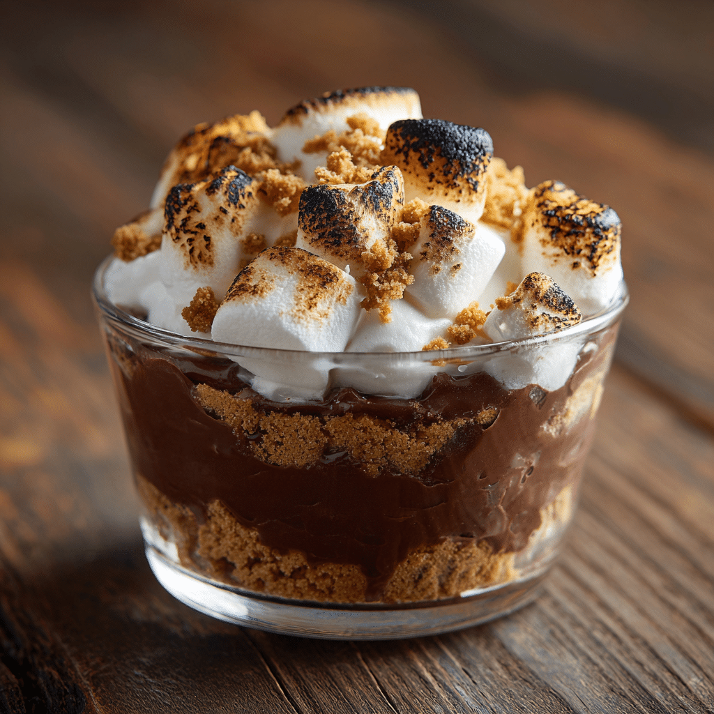 No Bake S’mores Pudding Cup Recipe - Recipe Image