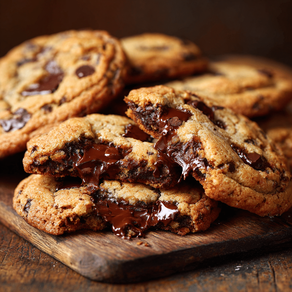 Nutella Stuffed Chocolate Chip Cookies Recipe - Recipe Image