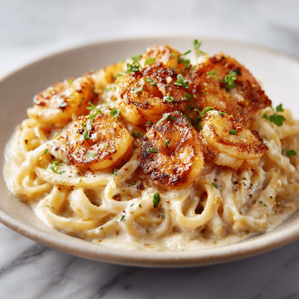 Creamy Garlic Shrimp Pasta Recipe - Recipe Image