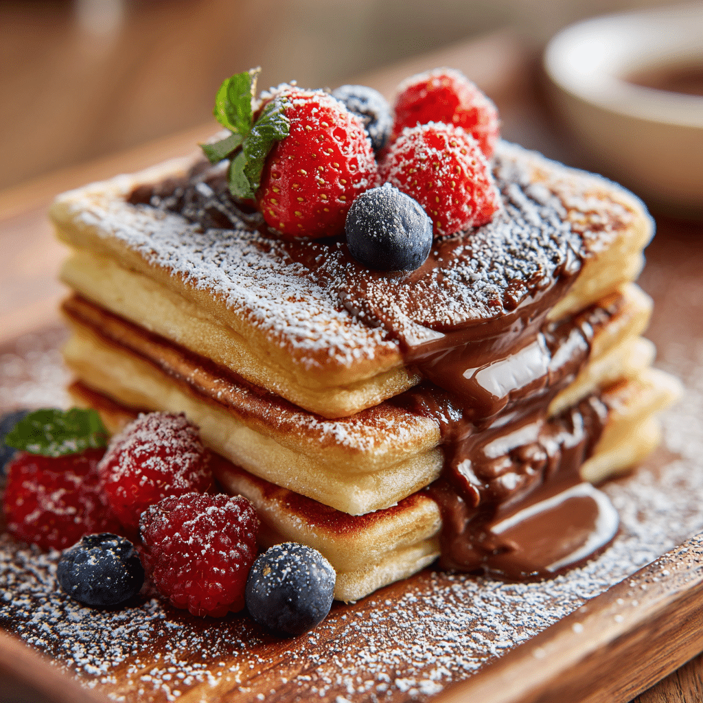 Nutella Stuffed Pancakes Recipe - Recipe Image