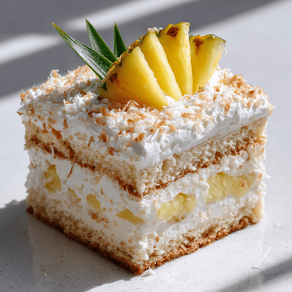 Coconut Pineapple Layer Cake Recipe - Recipe Image