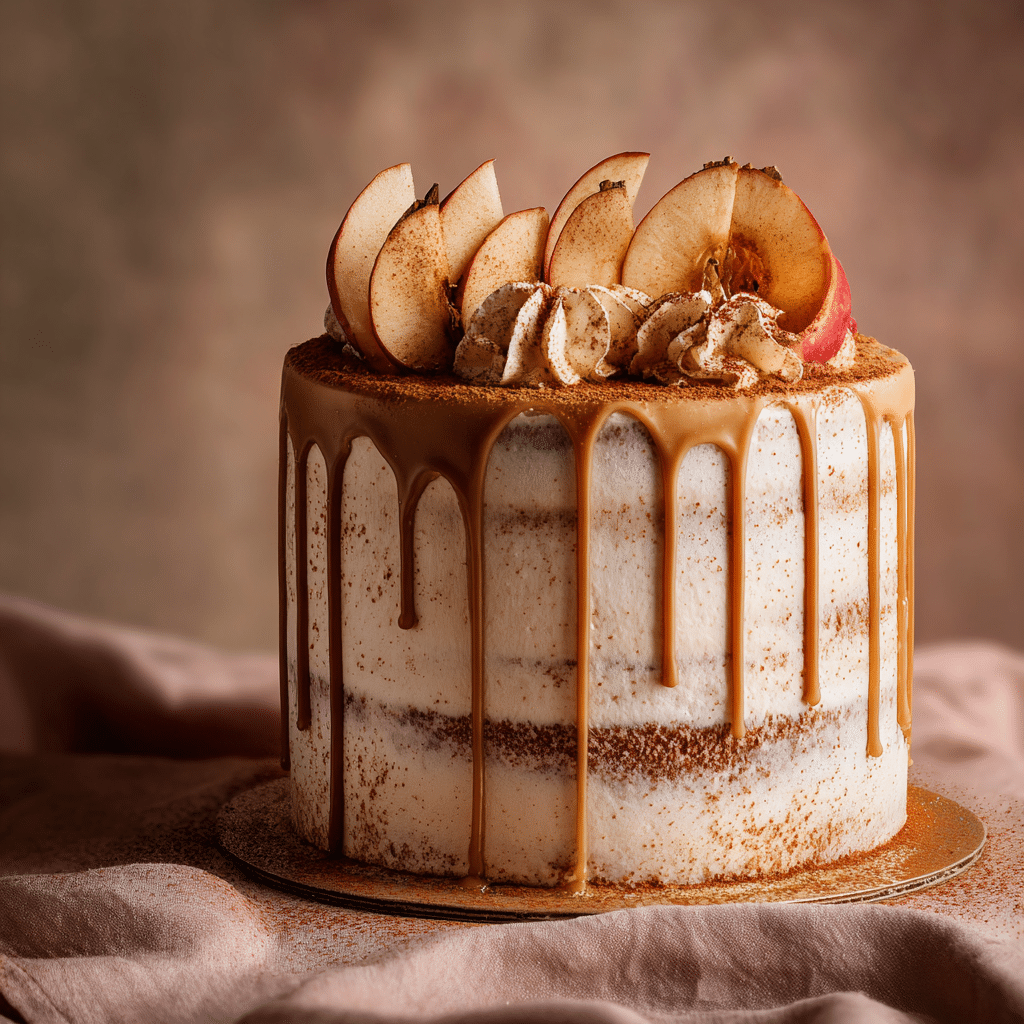 Apple Caramel Drip Cake Recipe - Recipe Image