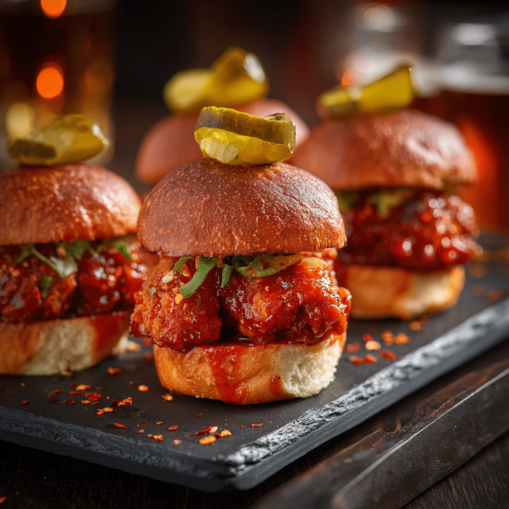 Nashville Hot Chicken Sliders Recipe - Recipe Image