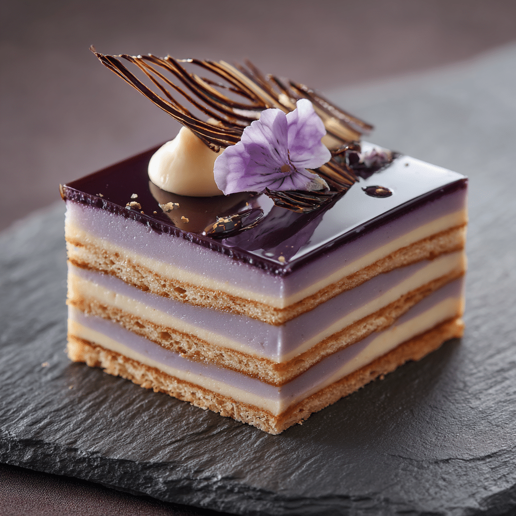 Taro Opera Cake Recipe - Recipe Image