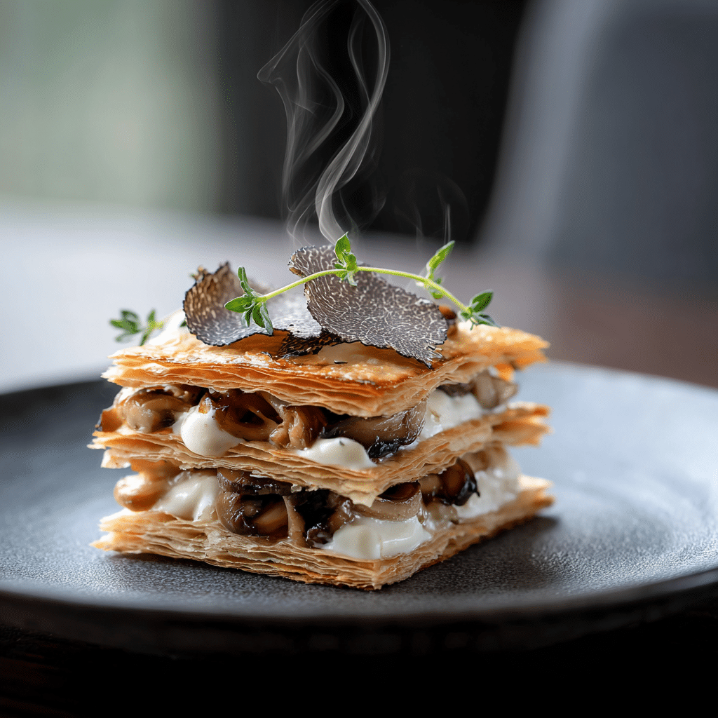 Black Truffle & Wild Mushroom Mille-Feuille Recipe - Recipe Image