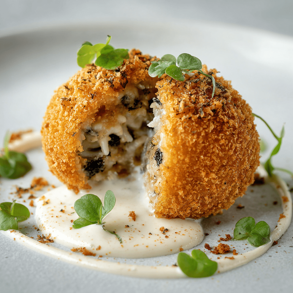 Truffle Parmesan Risotto Arancini Dome Recipe - Recipe Image