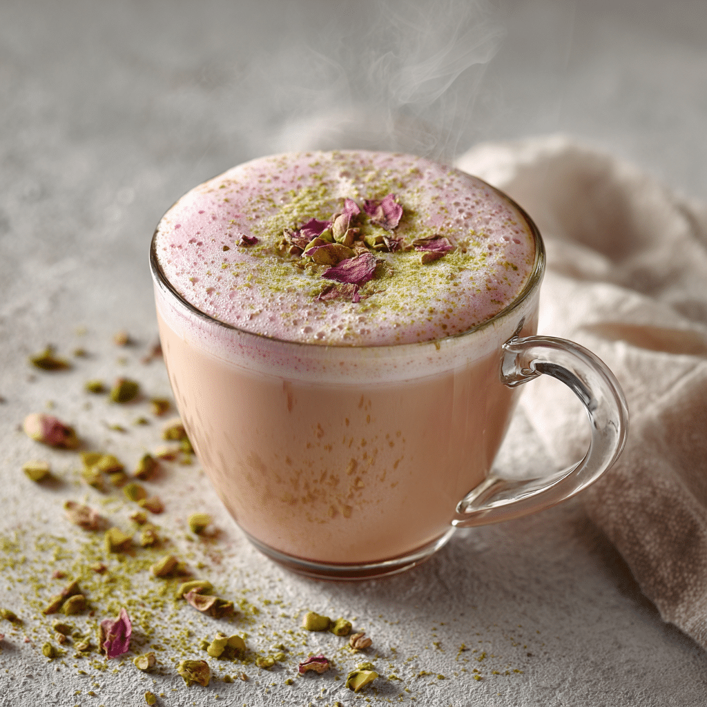Rose Pistachio Silk Latte Recipe - Recipe Image