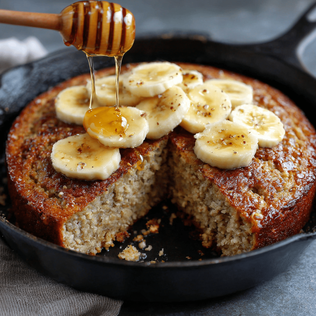 Soft Banana Oat Skillet Cake Recipe - Recipe Image