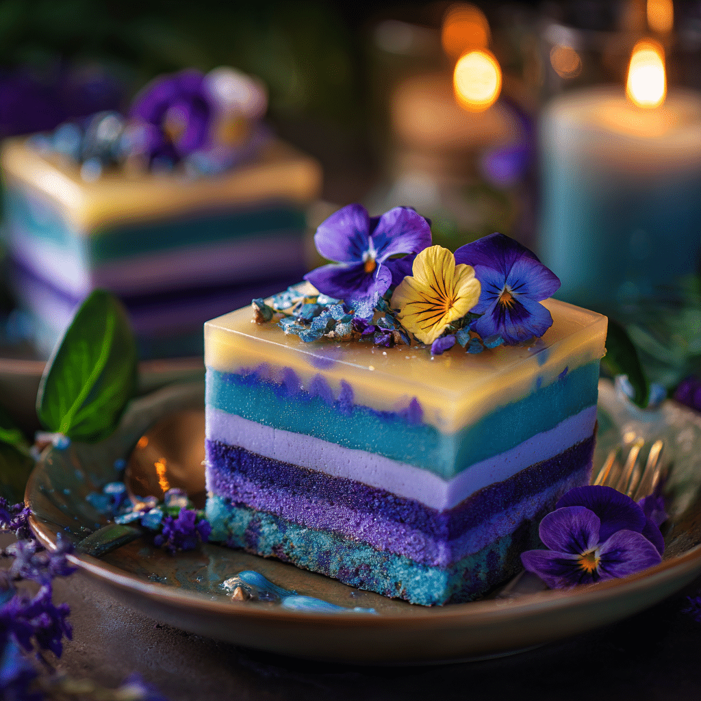 Butterfly Pea Lemon Cake Recipe - Recipe Image