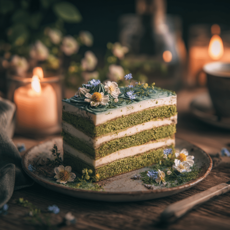 Spinach Vanilla Cake Recipe